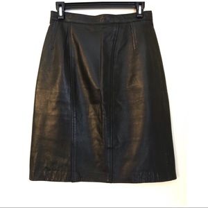 Ann Taylor Leather Pencil Skirt (Vintage)
